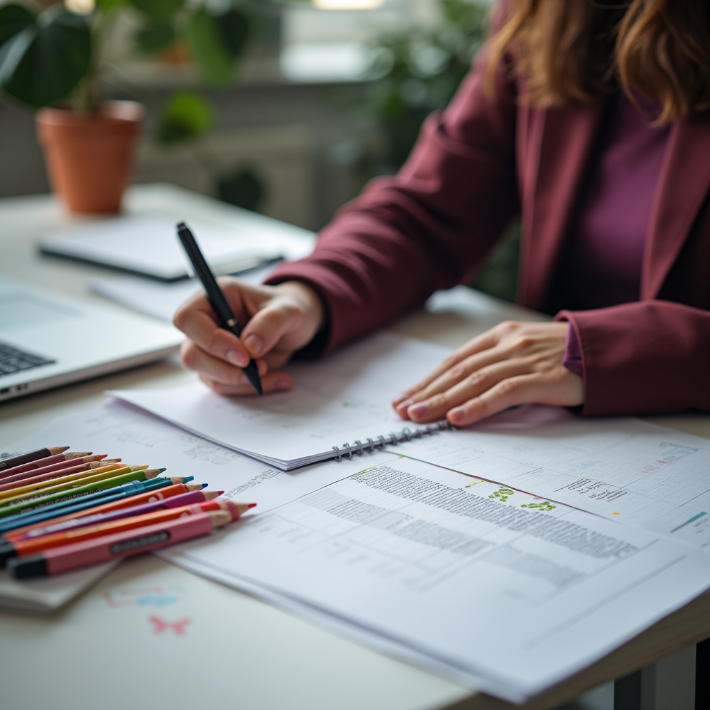 Une personne qui travail sur de l'administration