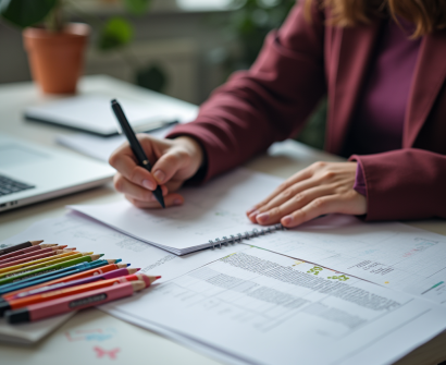Une personne qui travail sur de l'administration
